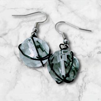 Wire Wrapped Clear Glass