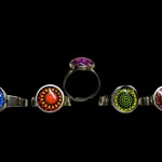 Resin Mandala Adjustable Rings